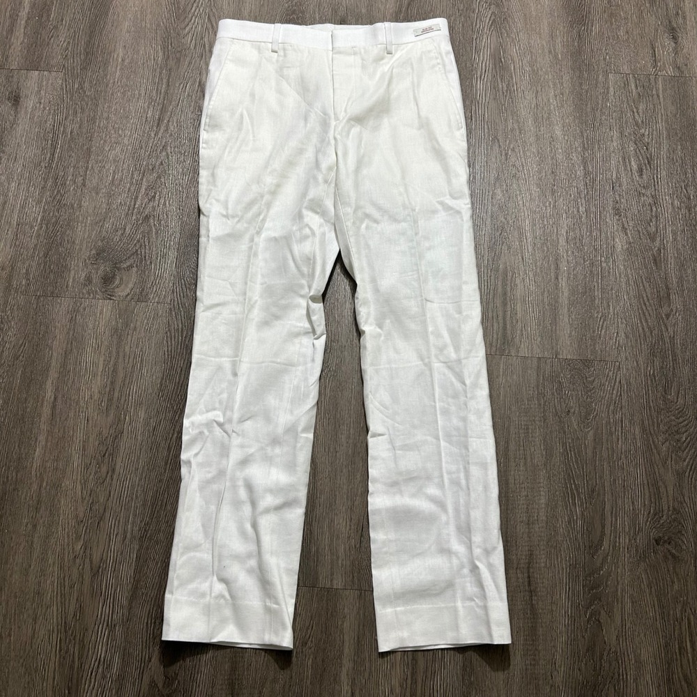 Jos A Bank Suit Set 41R 30x30 White Linen Cotton Slim Fit Separates NEW NWT - Picture 7 of 16